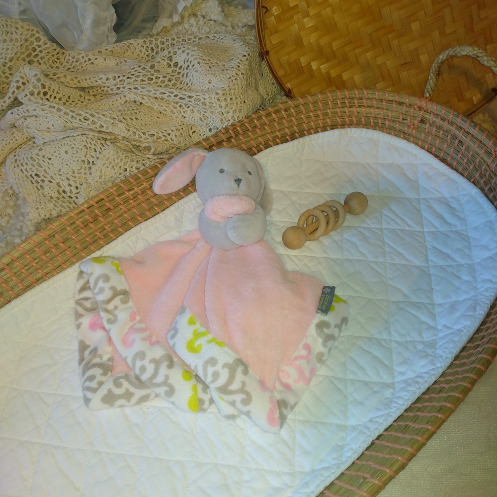 Pink Bunny Security Blanket